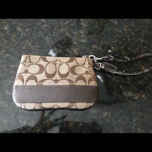 Brown Coach wristlet
